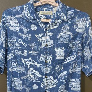 Island Republic Island Party Time Button Up Shirt Men's SIZE MEDIUM